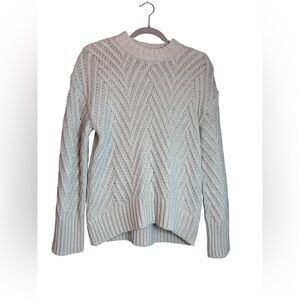 A NEW‎ DAY Cream Cable Knit Sweater S